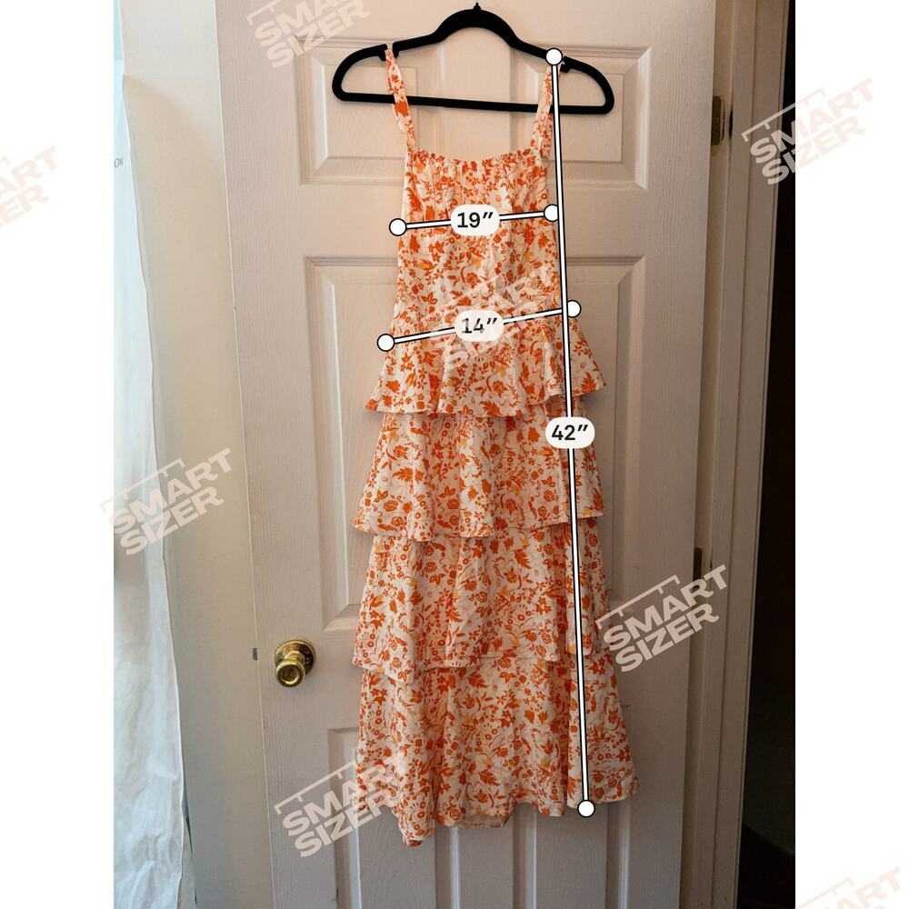 Cute Orange Layered Dress Size Small - Picture 3 of 6